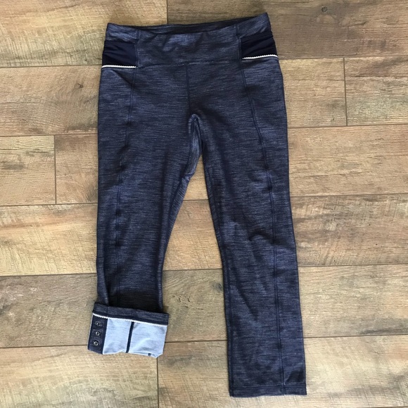 lululemon athletica Pants - Lululemon Ride On Button Crop Pant Denim sz 8
